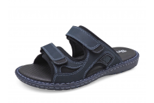 รองเท้าแตะ SKA-25 หนังนูบักกรมท่า-นูบักออยล์ดำ-ตาข่ายเทา